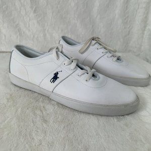 Polo Ralph Lauren Halford Sneakers Mens 11D White Blue Polo Logo